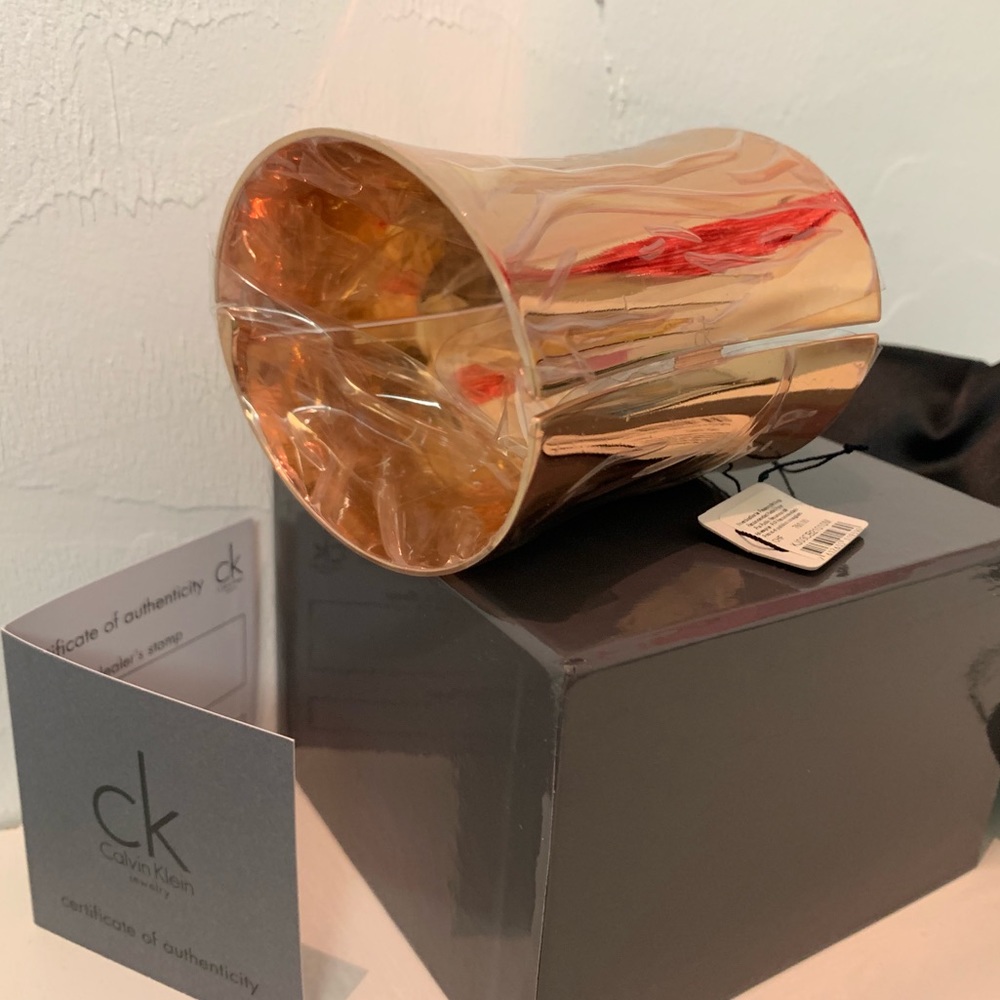 New in Box Rose Gold Wide Cuff Calvin Klein